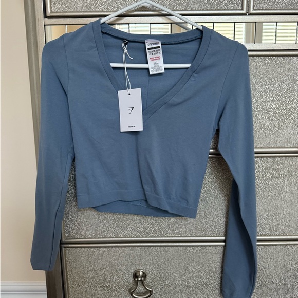 Gymshark Cotton Seamless Long Sleeve Midi Top - Picture 6 of 7